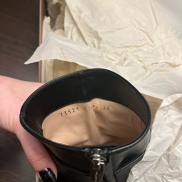 Gianvito Rossi black ankle boots chunky heel - Picture 5 of 9